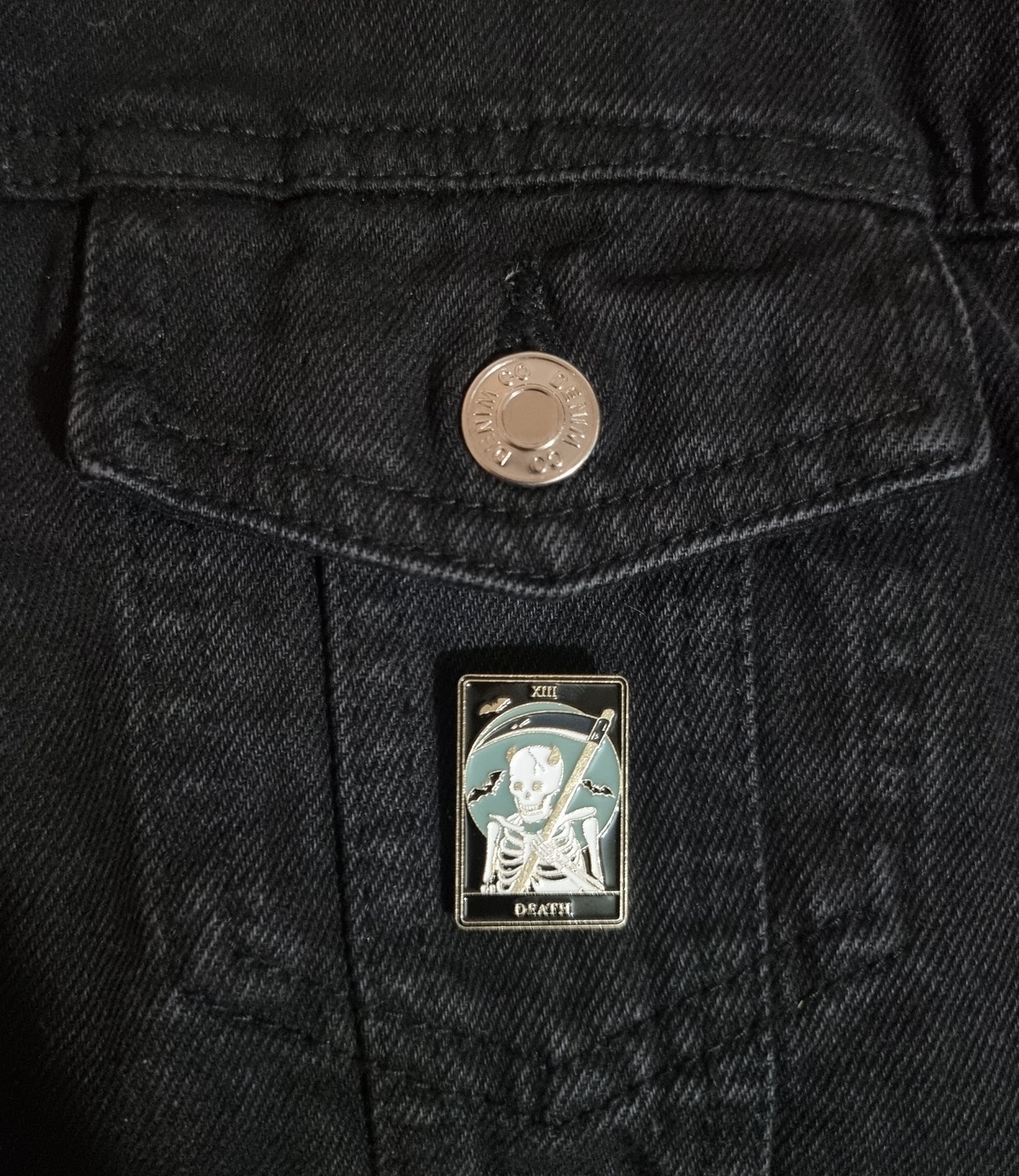Death Tarot Card Pin Badge