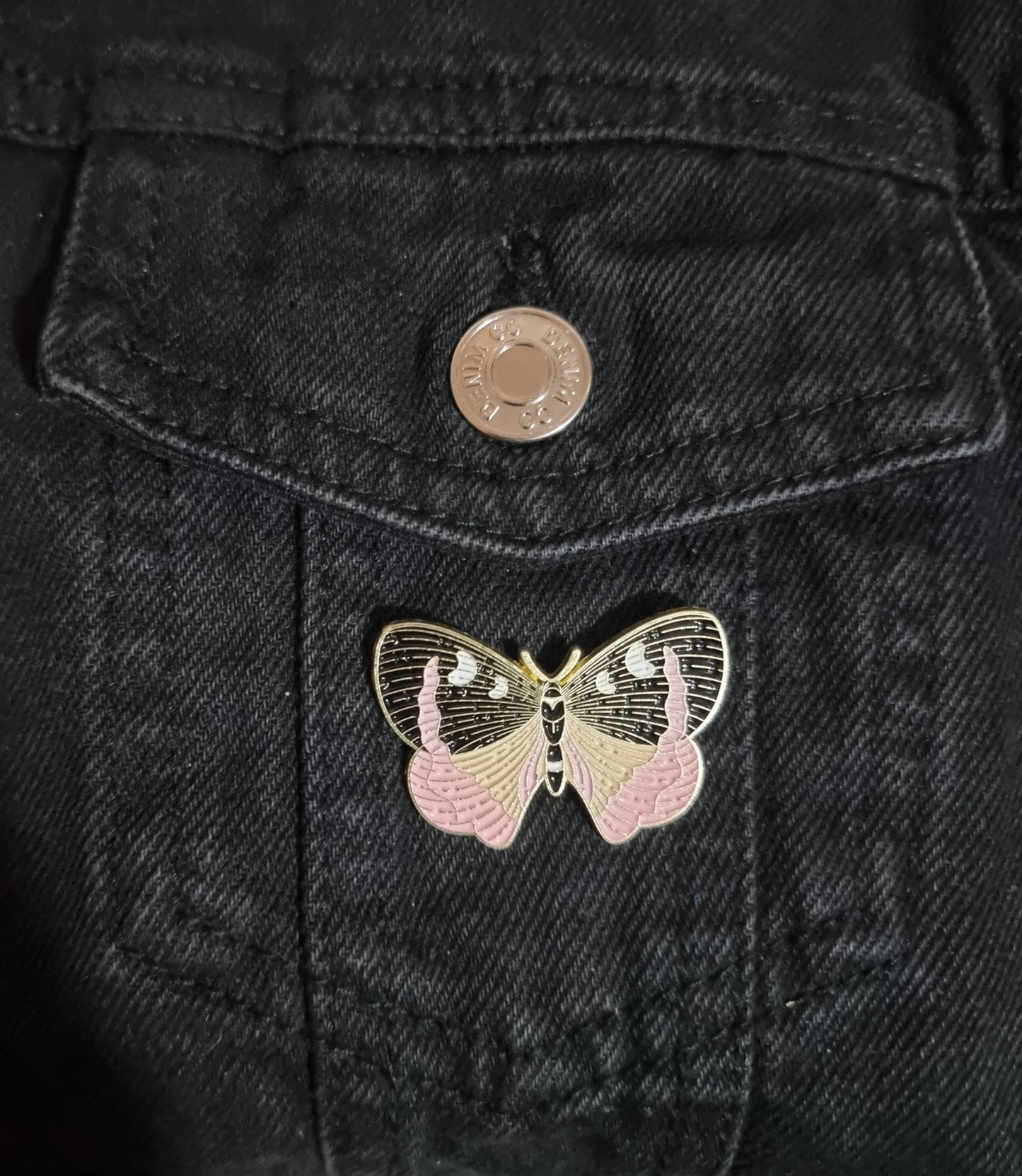 Elegant Moth Pin Badge