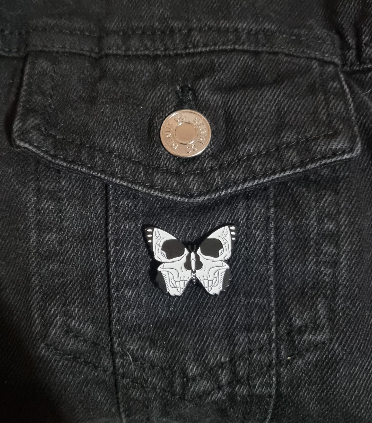 Skull Moth Pin Badge