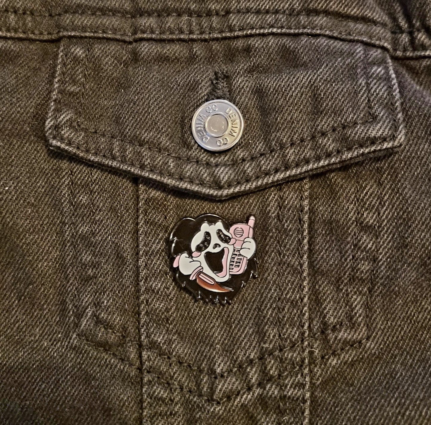Ghost Face Pin Badge