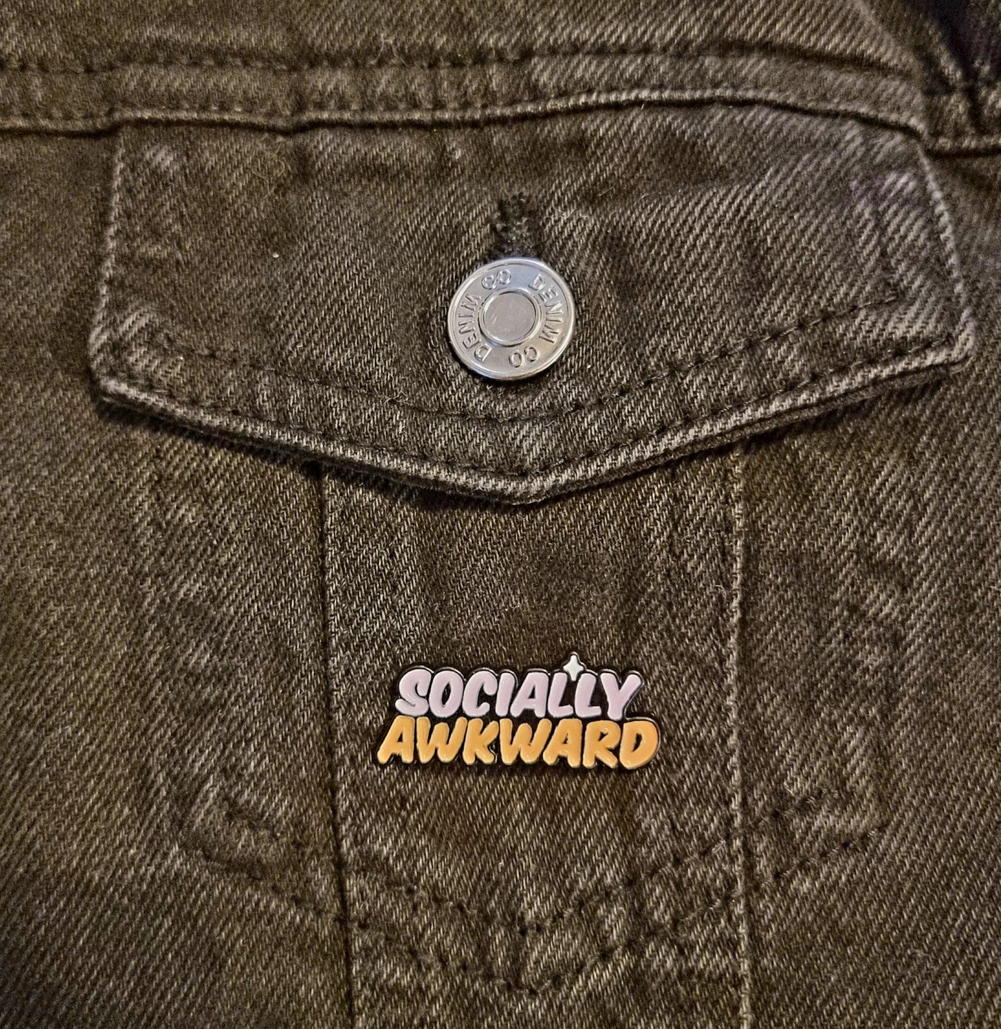 Socially Awkward Pin Badge