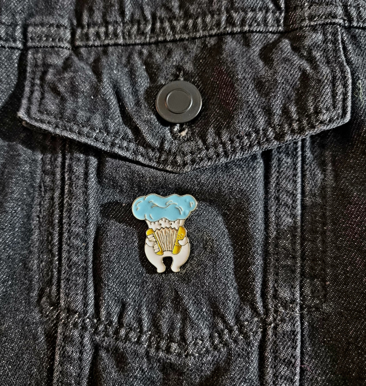 Blue Mushroom Pin Badge