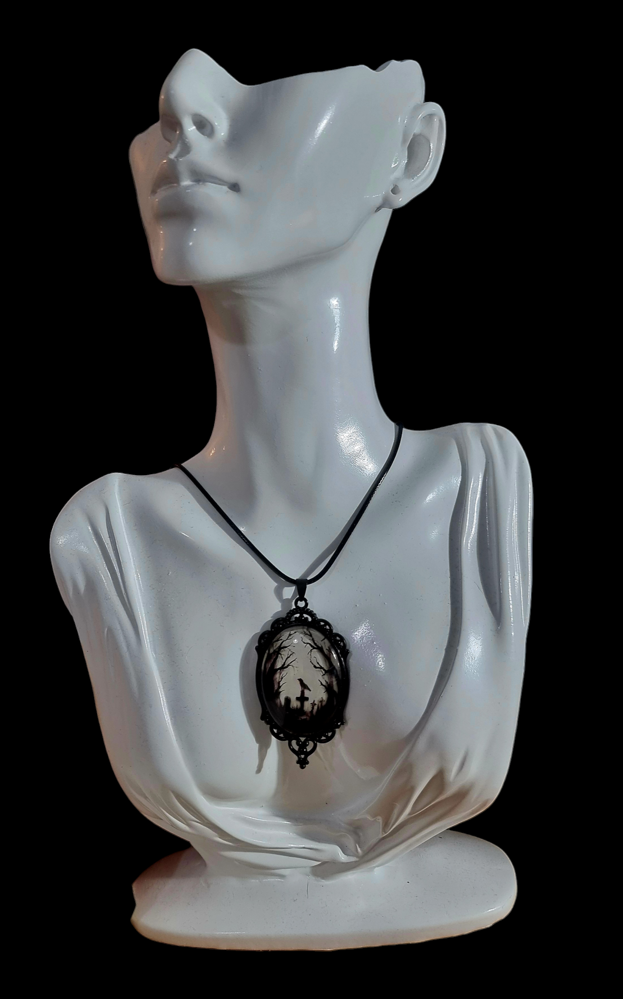 Gothic Graveyard Pendant Necklace