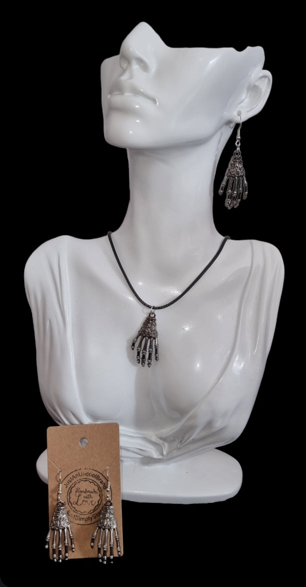 Skeleton Hand Necklace