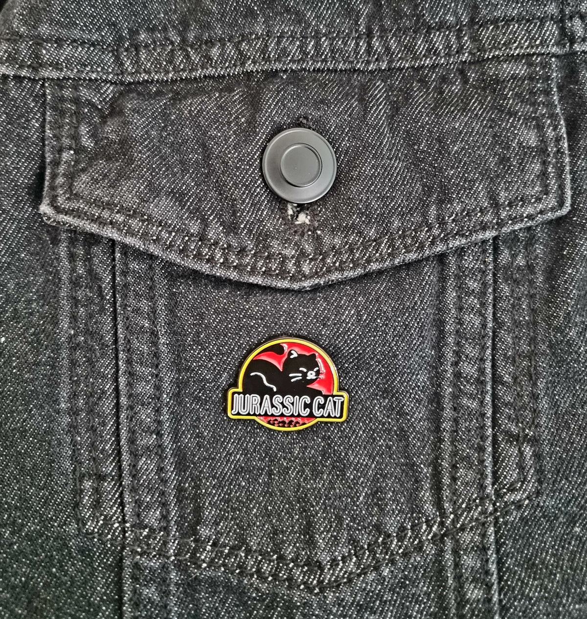 Jurassic Cat Pin Badge