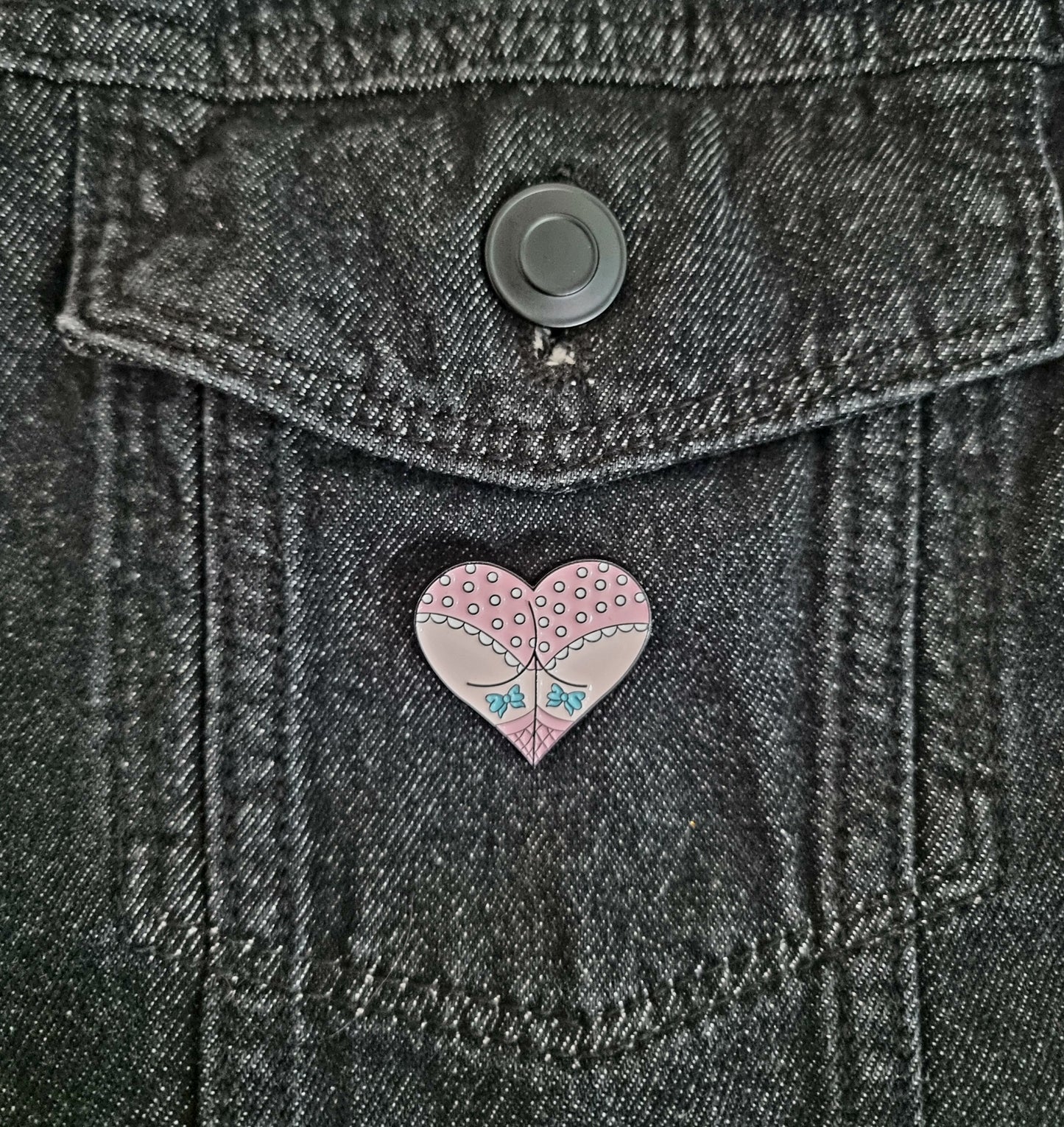 Polka Dot Booty Pin Badge