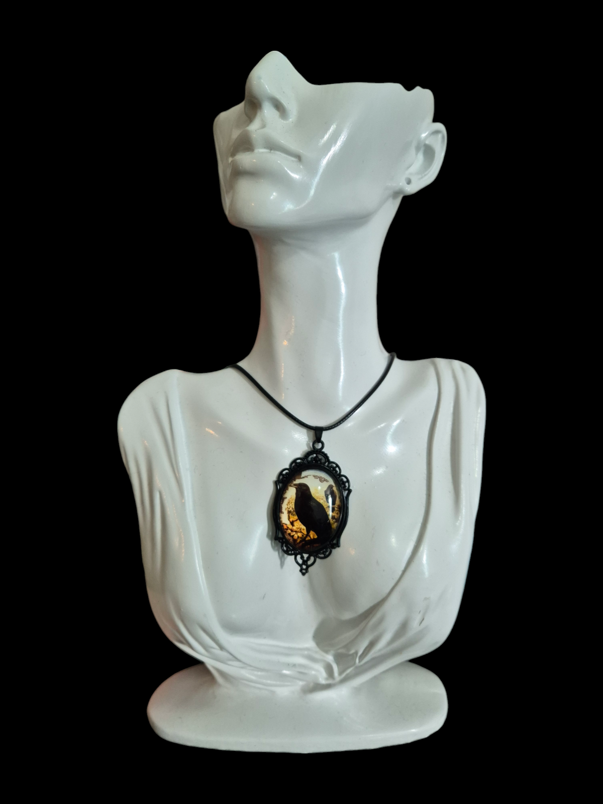 Crow Scene Pendant Necklace