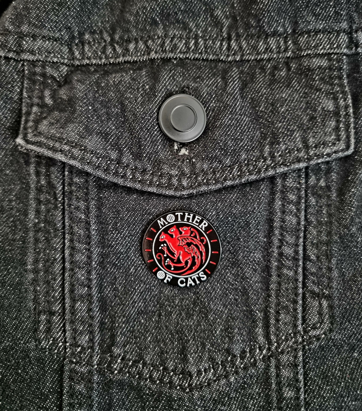 Mother Of Cats Pin Badge
