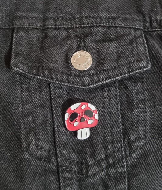 Red Mushroom Pin Badge