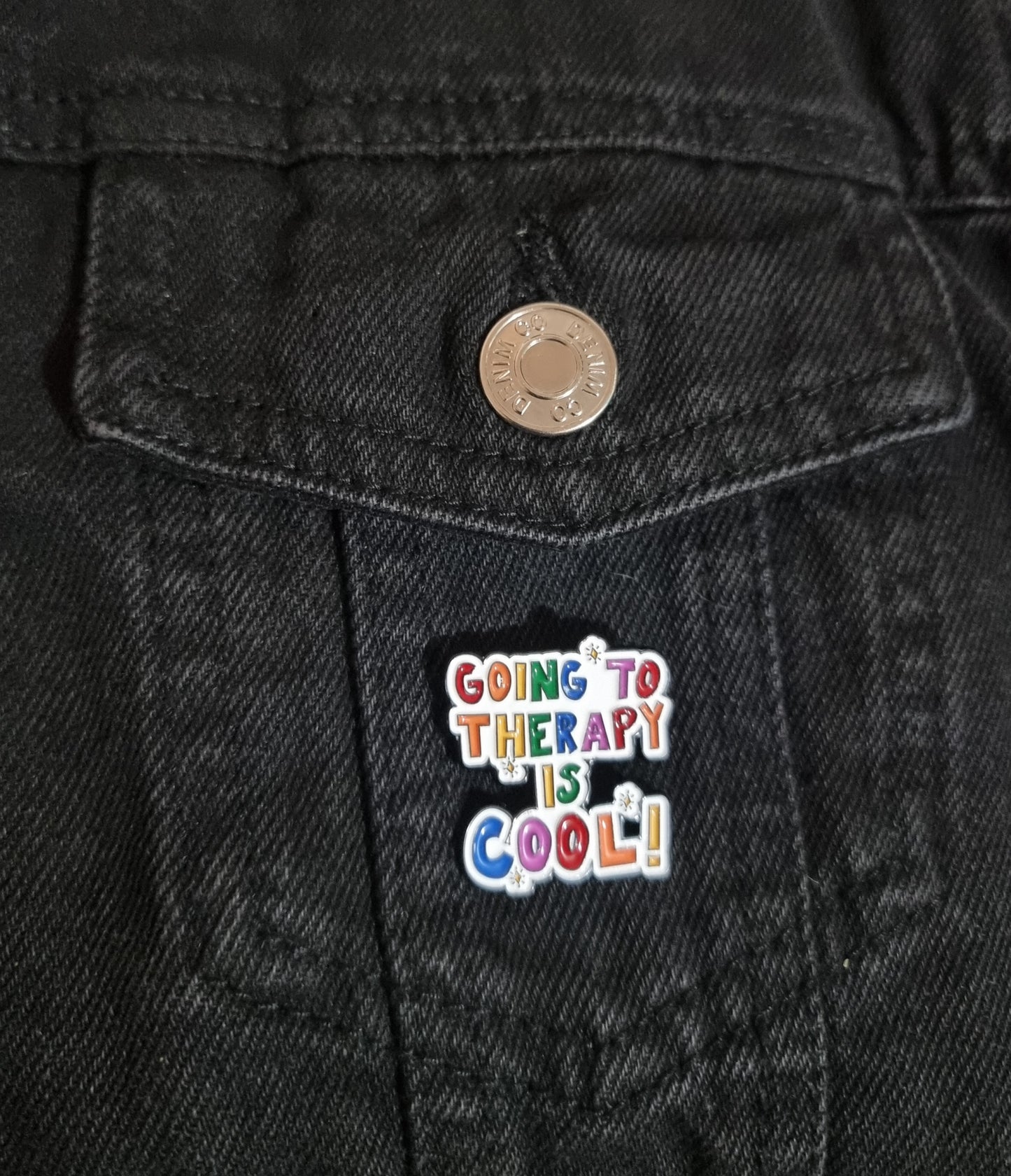 Therapy Is Cool Pin Badge