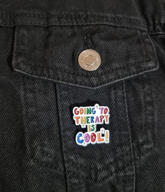 Therapy Is Cool Pin Badge