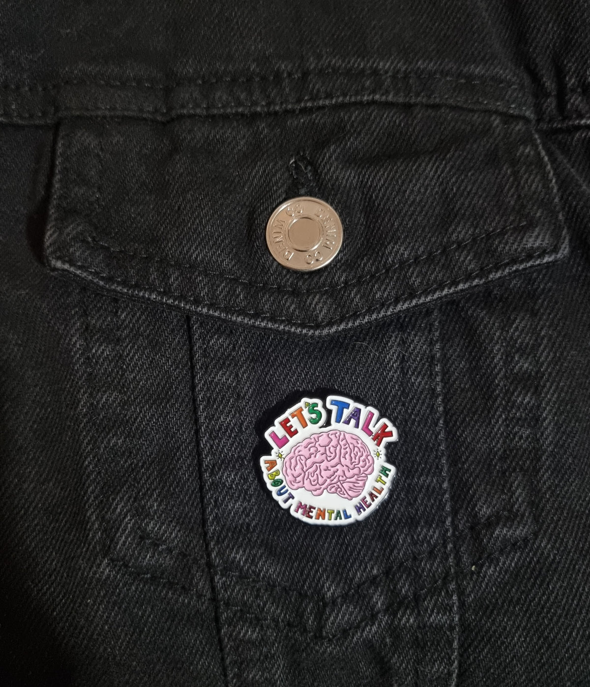 Lets Talk About Mental Health Pin Badge