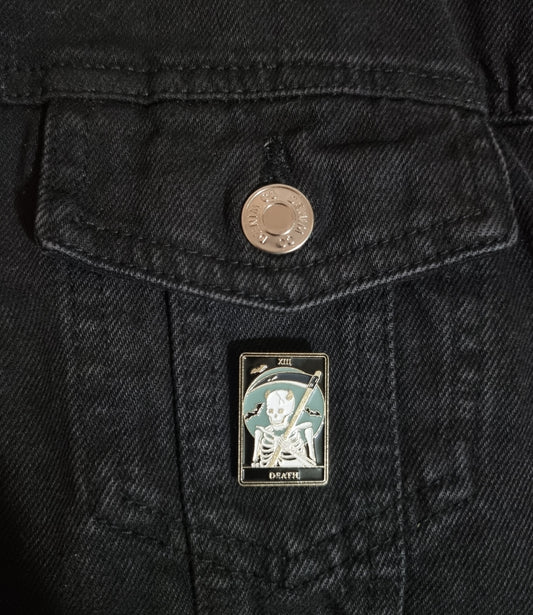 Death Tarot Card Pin Badge