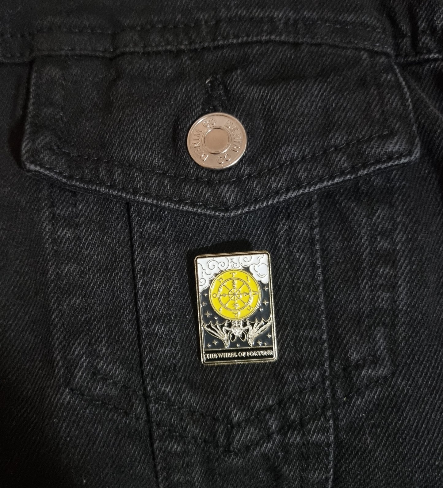 The Wheel Of Fortune Tarot Card Pin Badge