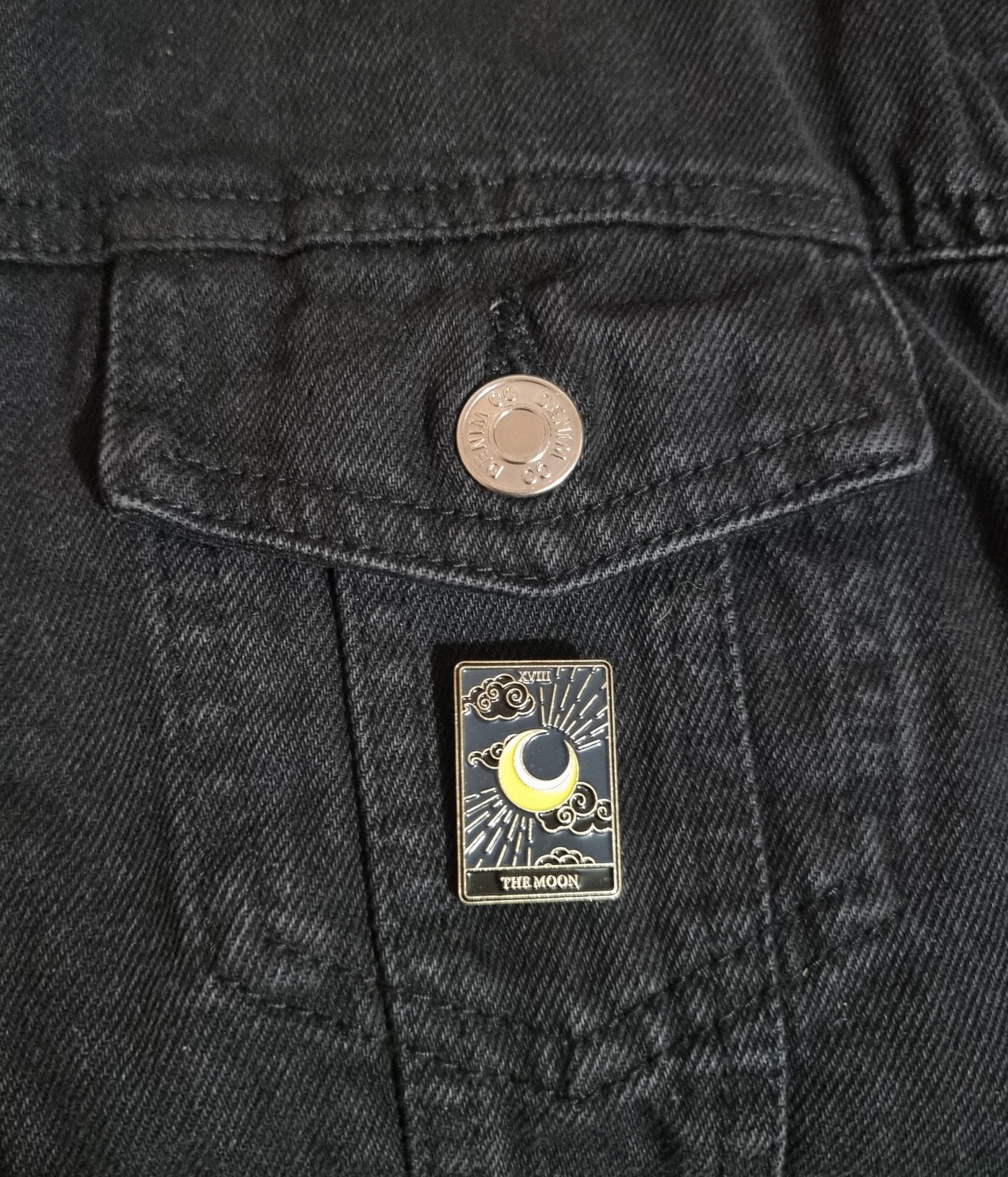 The Moon Tarot Card Pin Badge