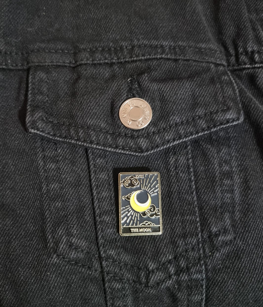 The Moon Tarot Card Pin Badge