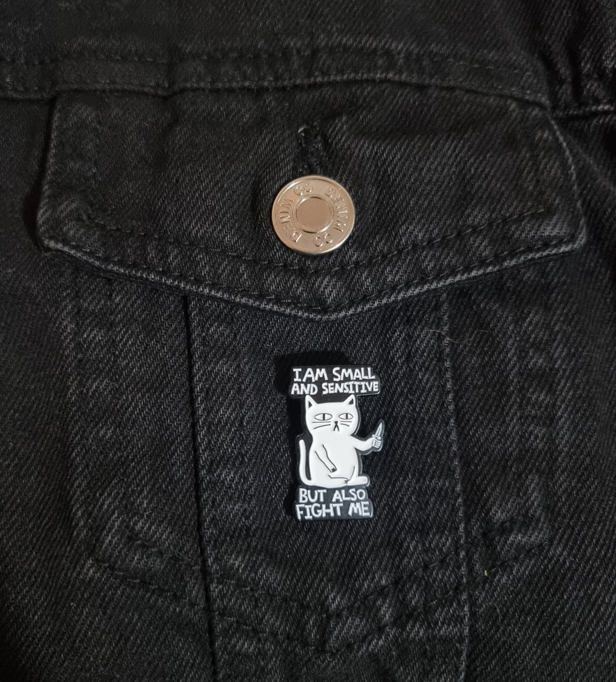 Small and Sensitive Pin Badge