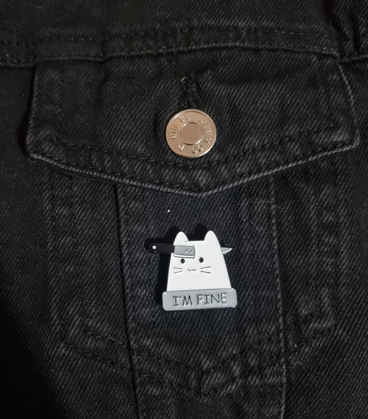 I'm Fine Pin Badge