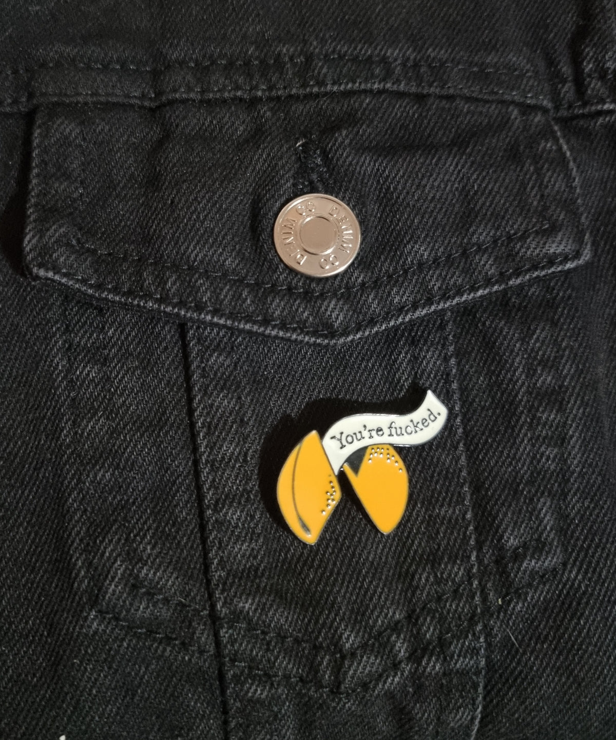 Fortune Cookie Pin Badge