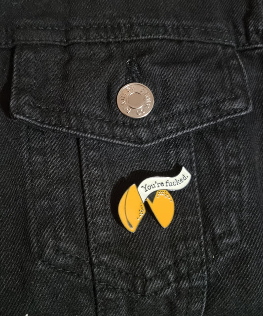 Fortune Cookie Pin Badge