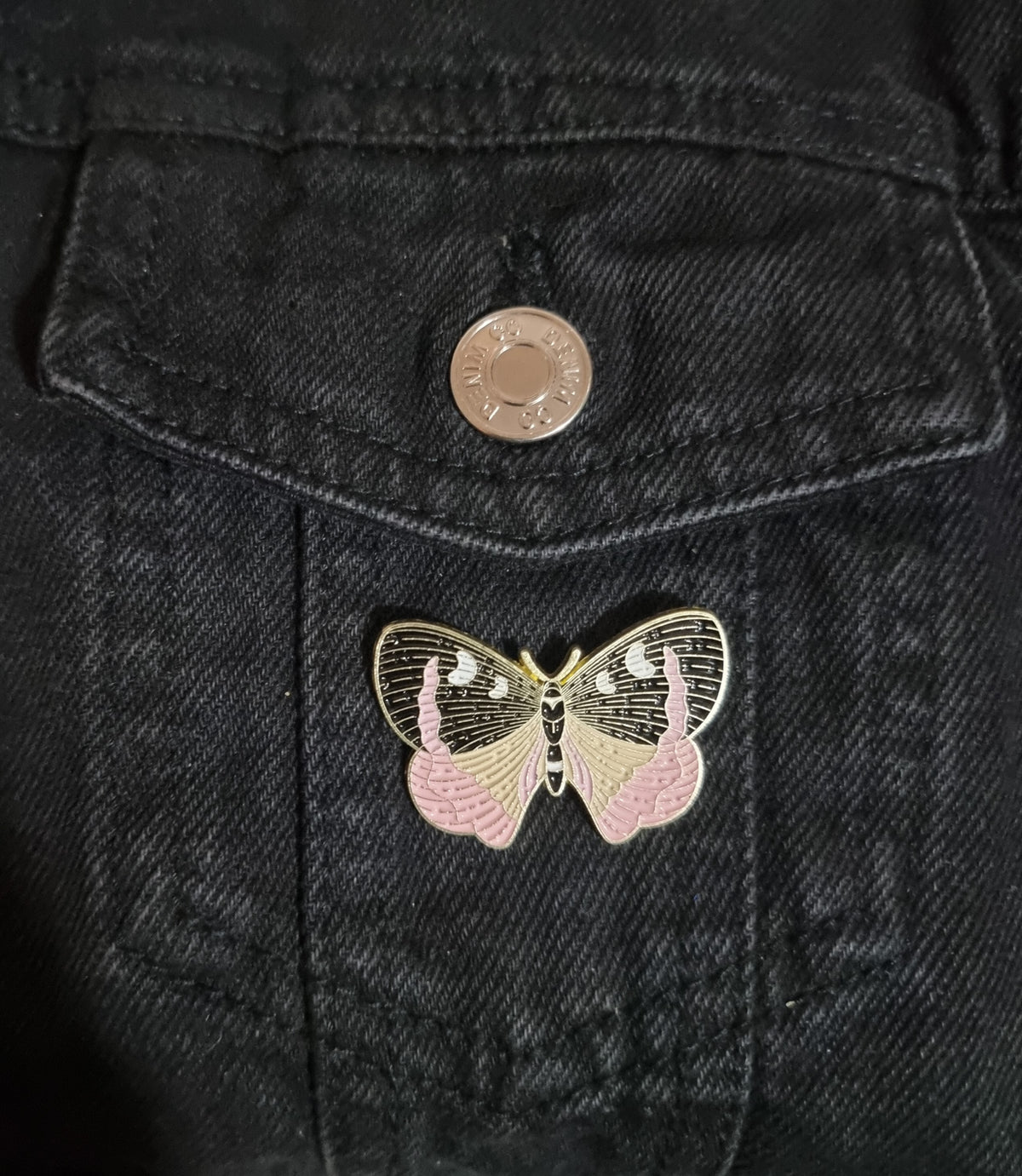Elegant Moth Pin Badge