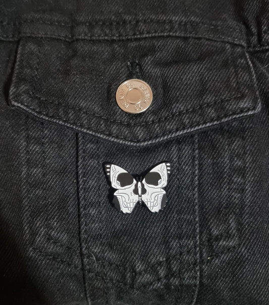 Skull Moth Pin Badge