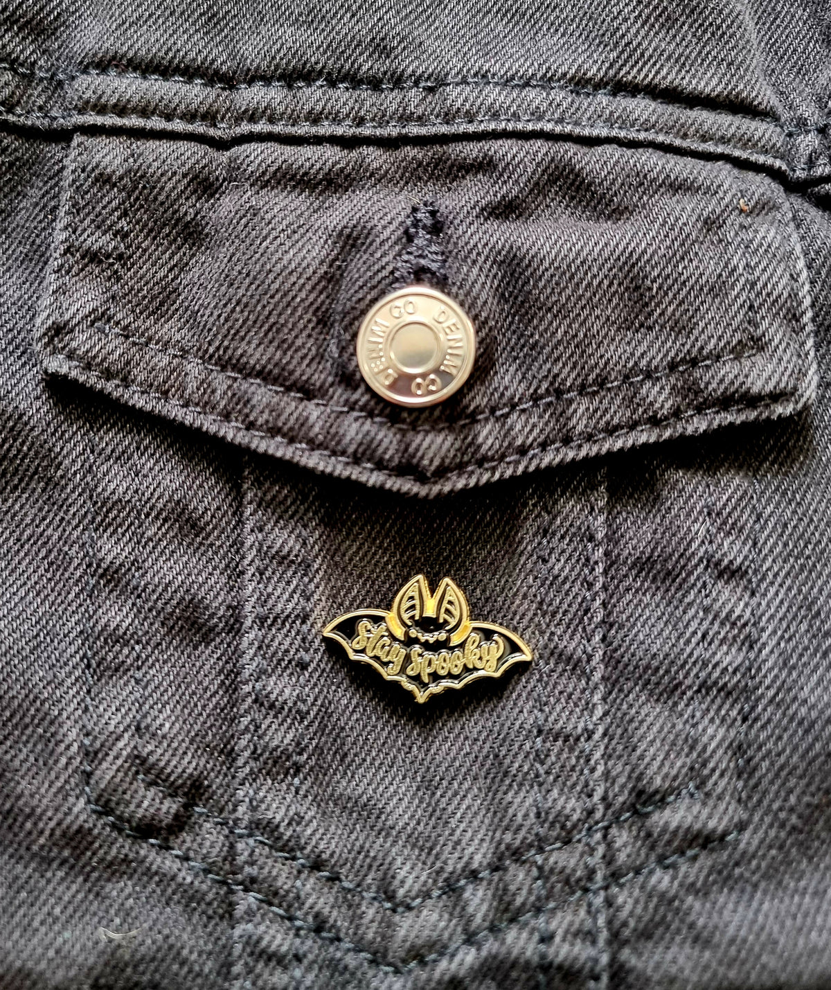 Stay Spooky Bat Pin Badge
