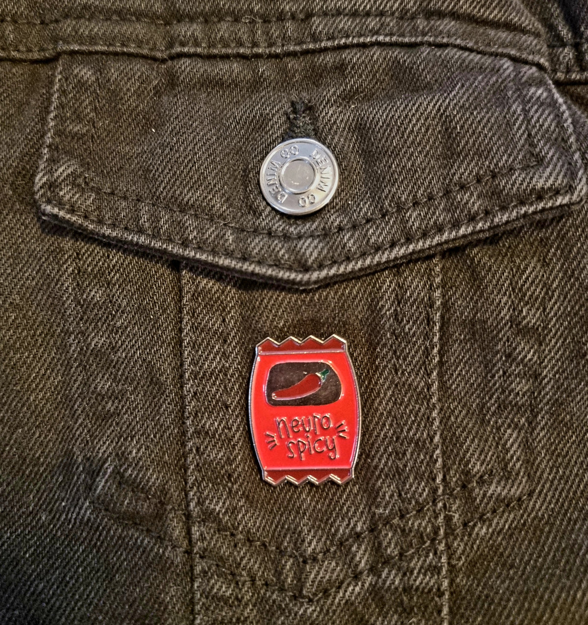 Neuro Spicy Pin Badge