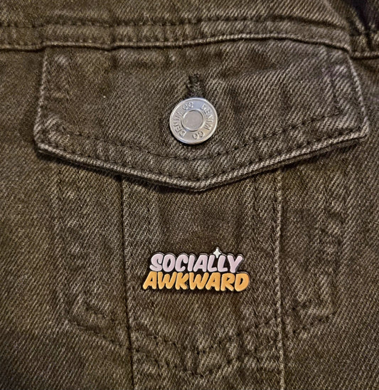 Socially Awkward Pin Badge