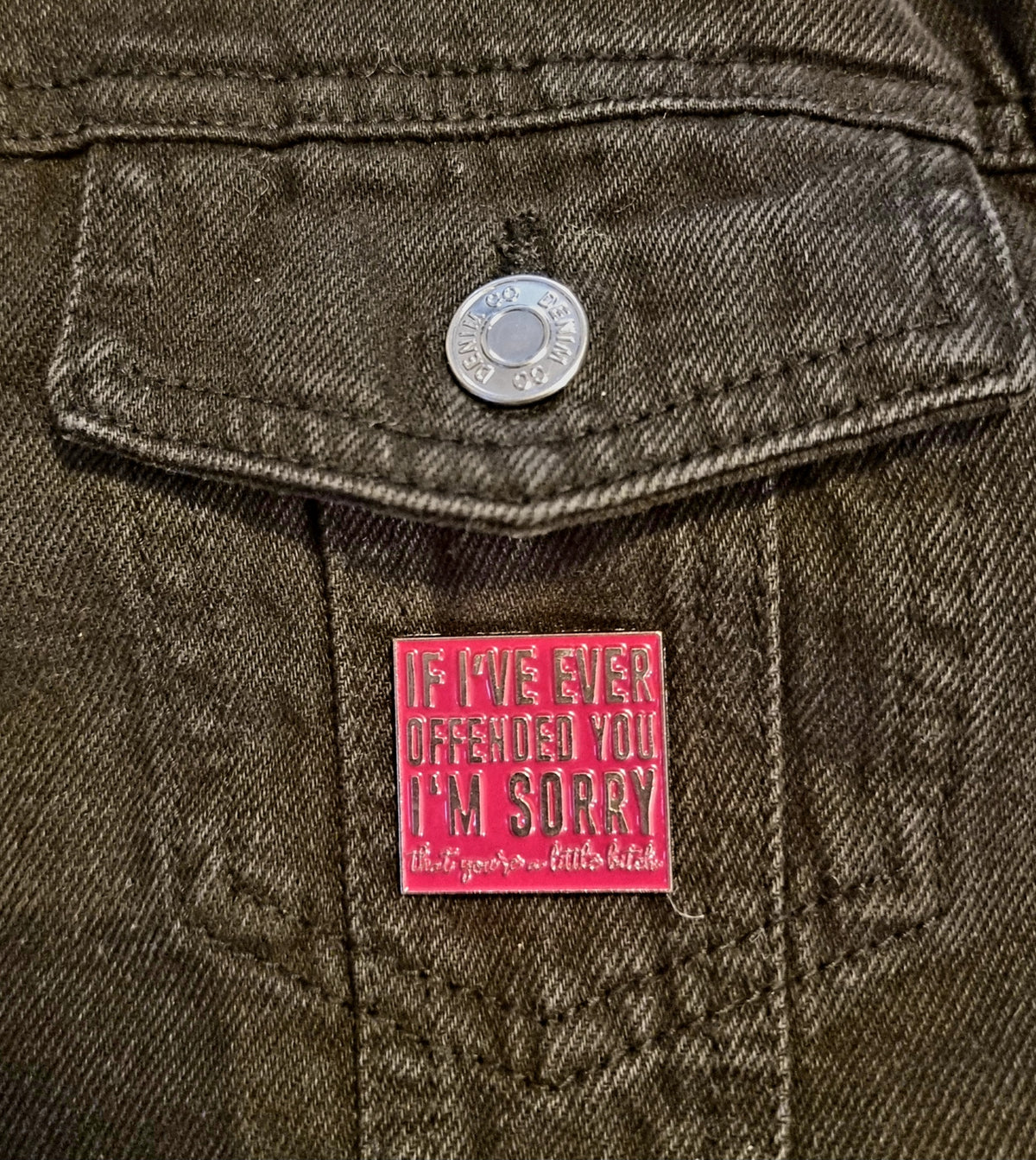 If I've Ever Offended You Pin Badge