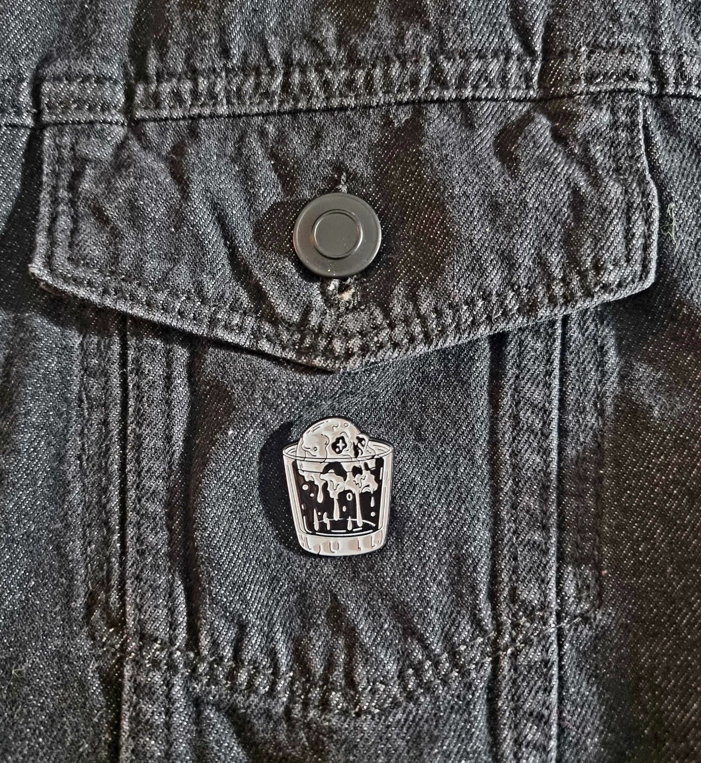 Skull Drink Pin Badge