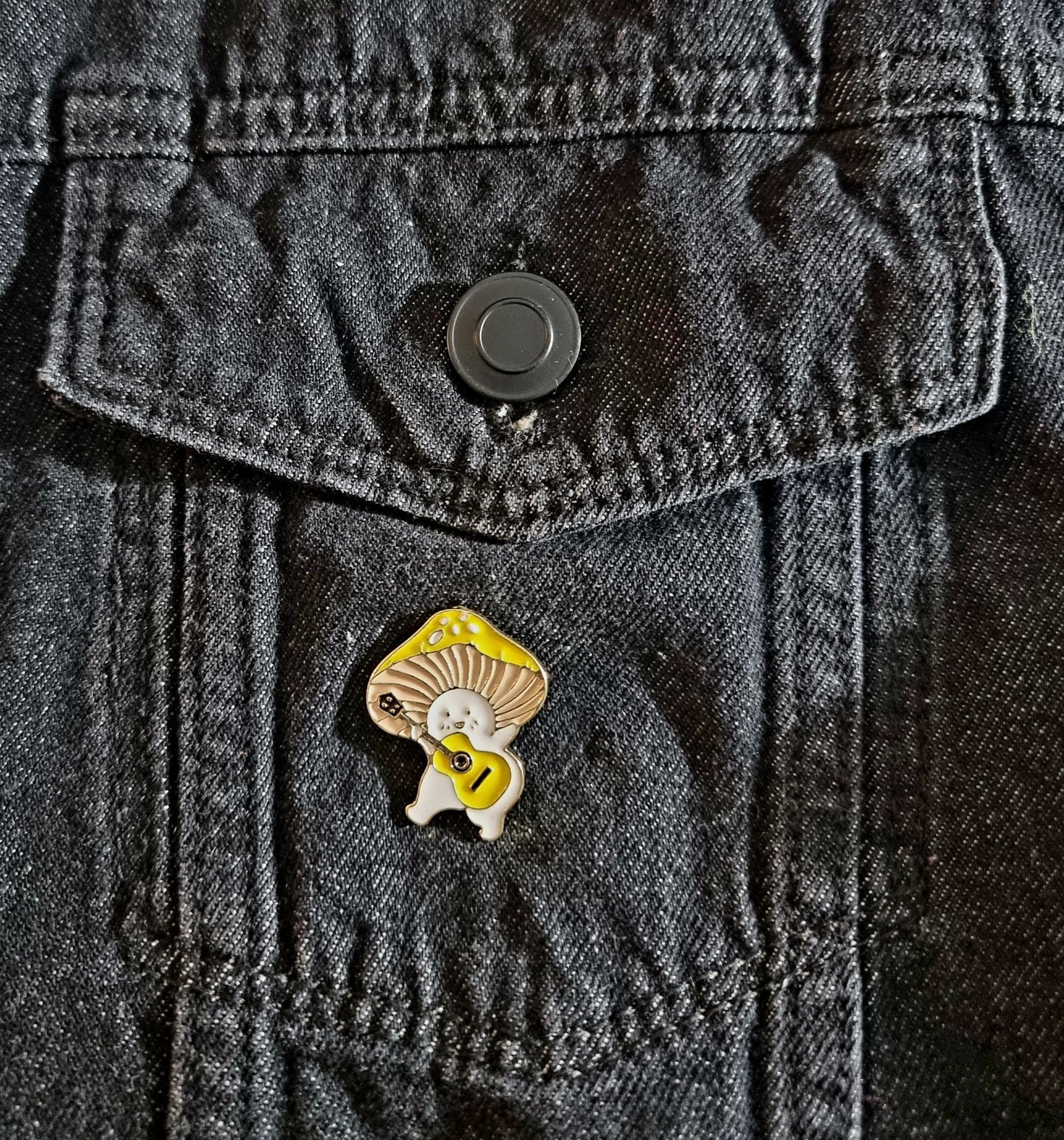 Yellow Mushroom Pin Badge