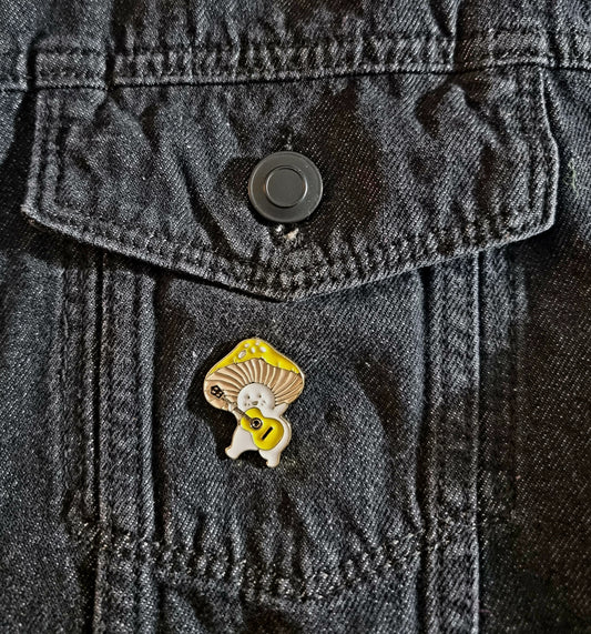 Yellow Mushroom Pin Badge
