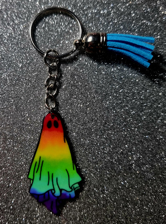 Rainbow Ghost Keychain