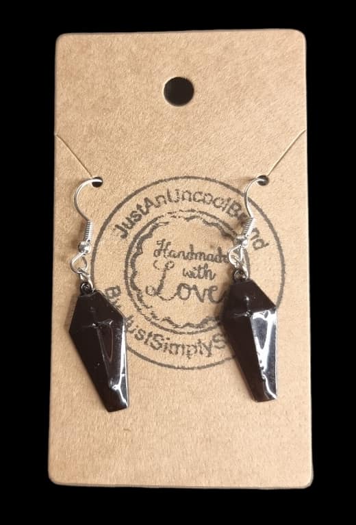 Black Coffin Earrings