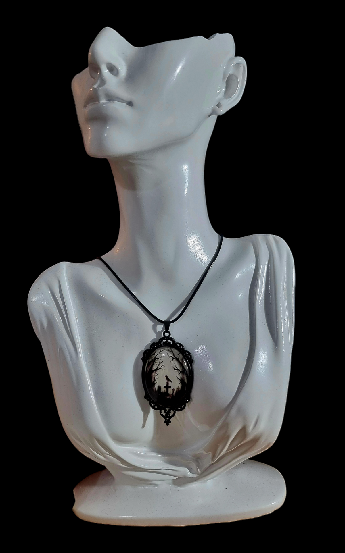 Gothic Graveyard Pendant Necklace