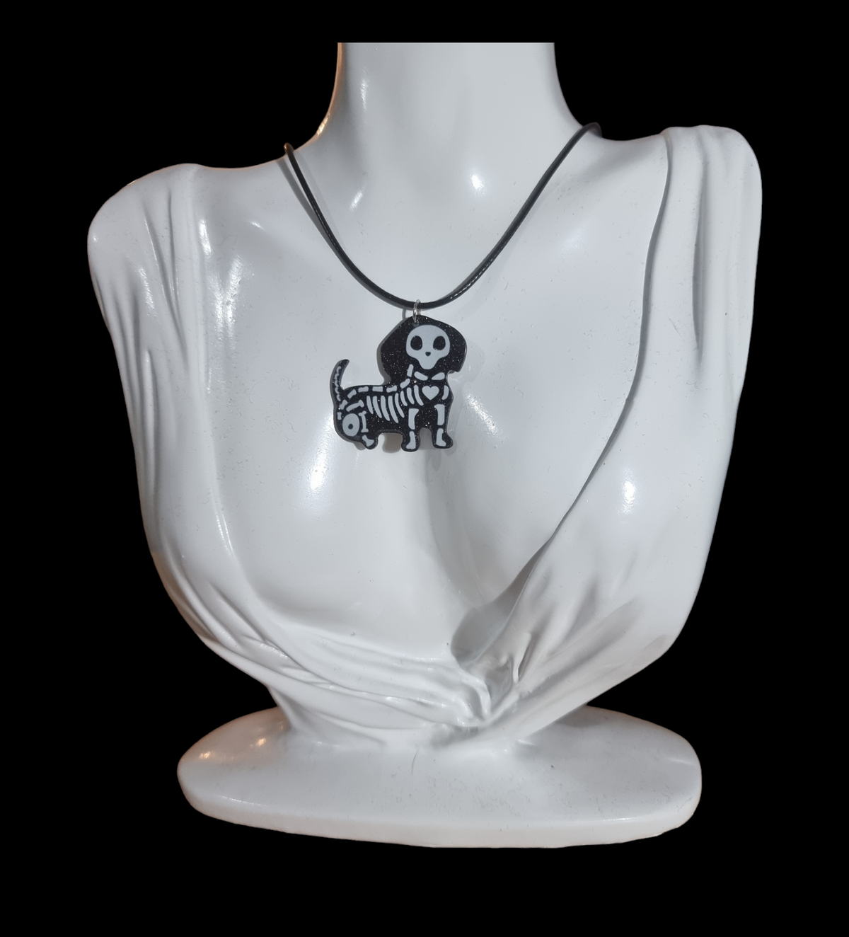Sausage Dog Skeleton Necklace