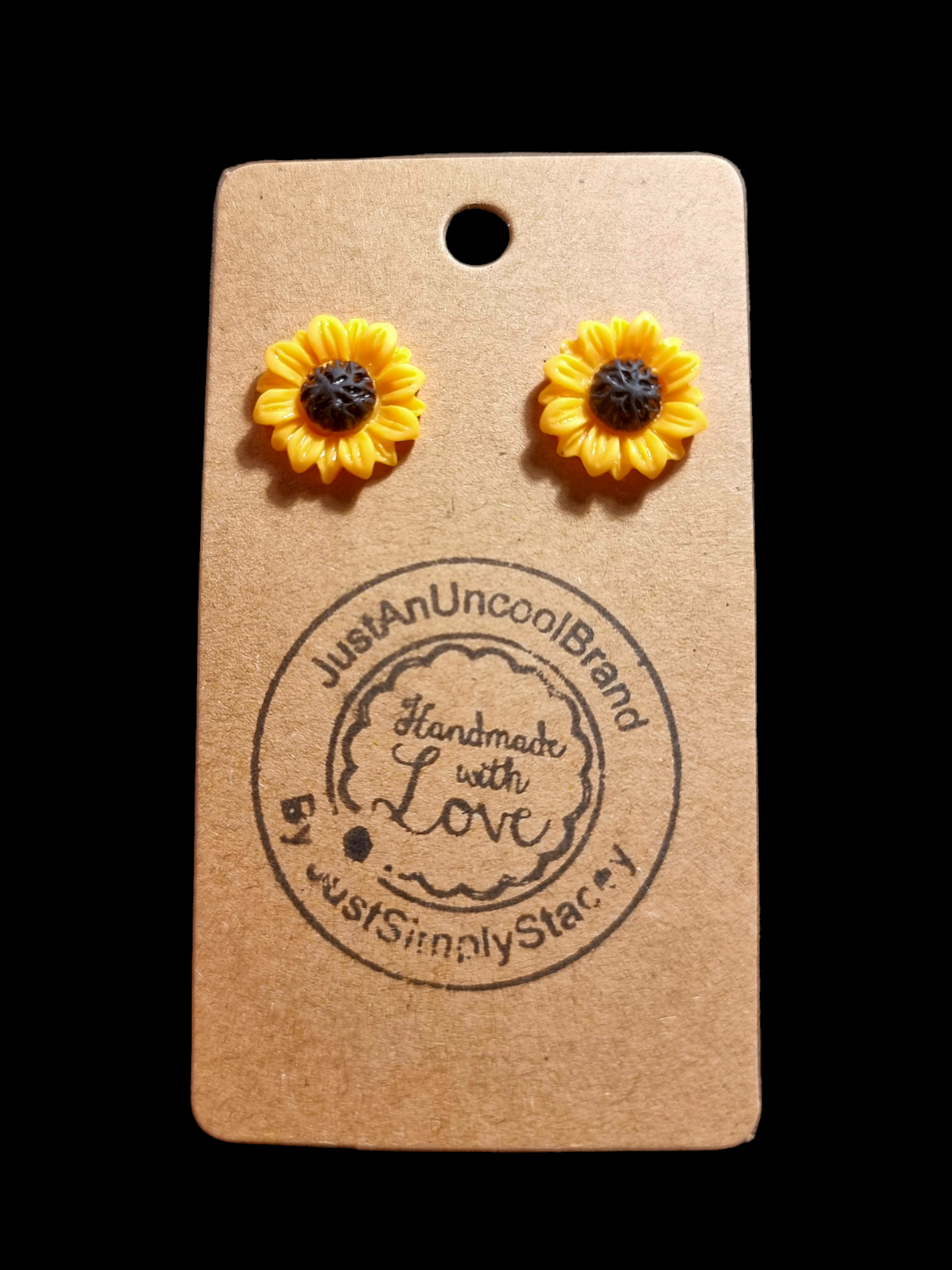 Medium Sunflower Stud Earrings
