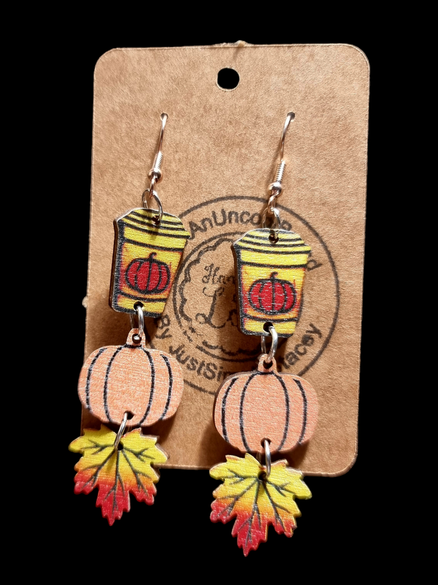 Wooden Autumn Earrings