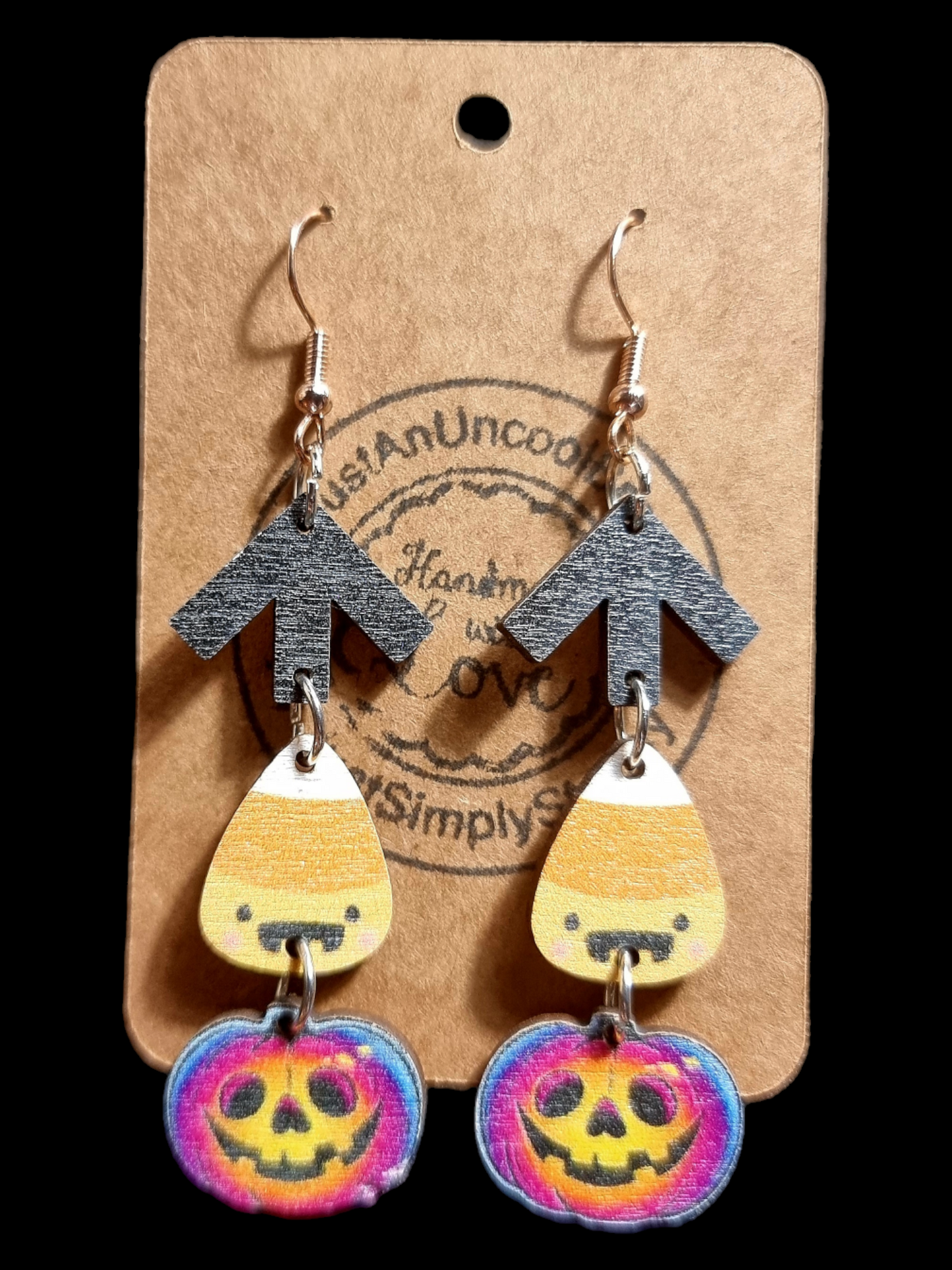 Wooden Autumn Earrings
