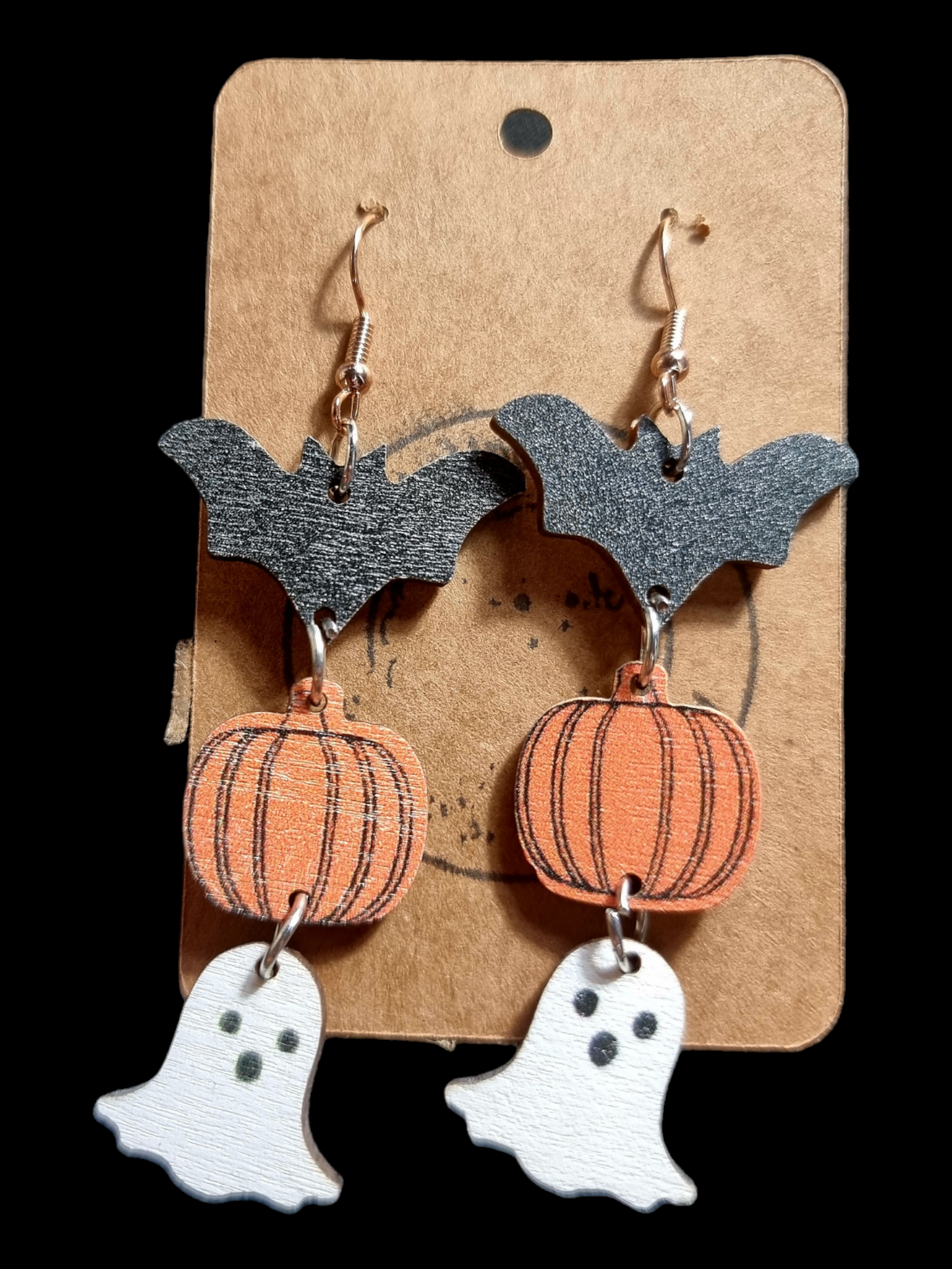 Wooden Autumn Earrings