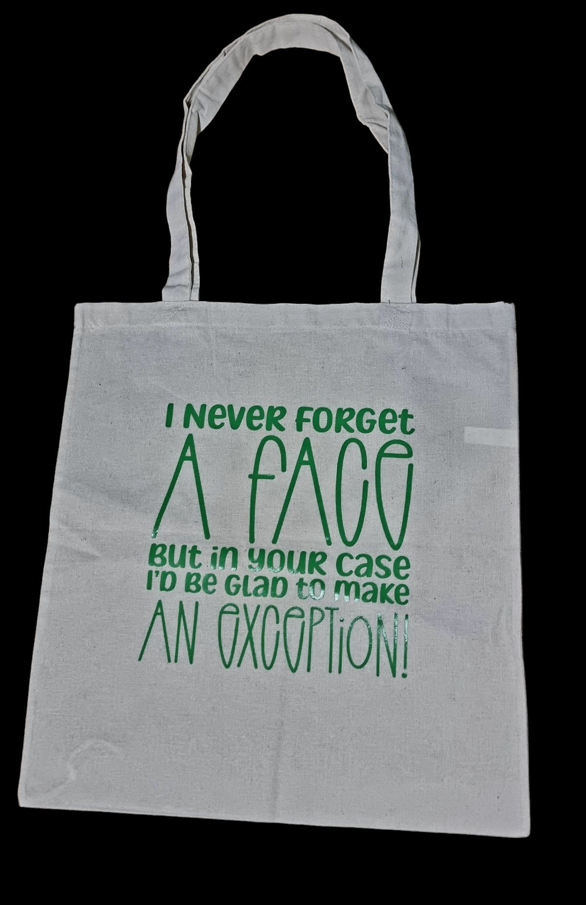 Never Forget A Face Tote Bag