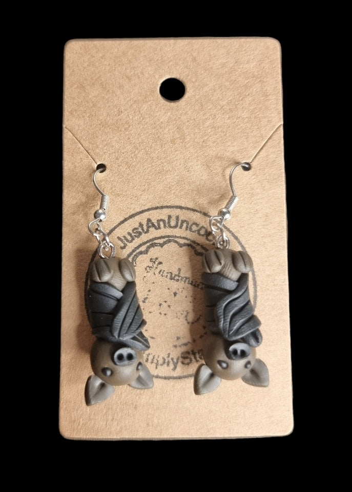 Hanging Bat Earrings
