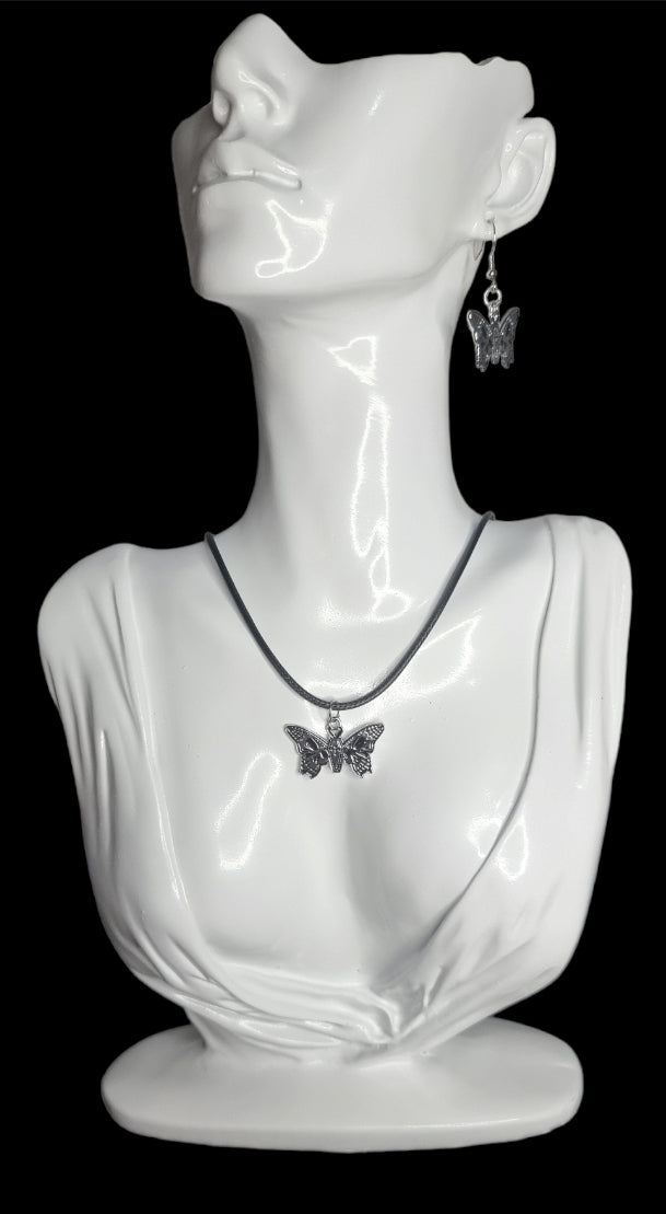 Skull Winged Moth Necklace
