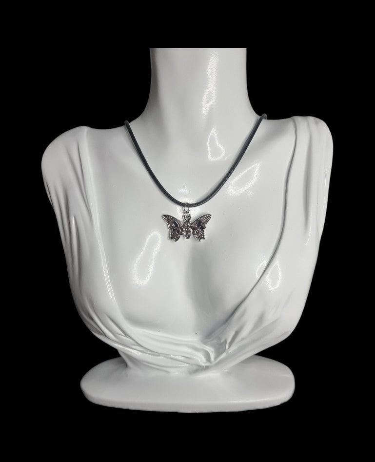 Skull Winged Moth Necklace