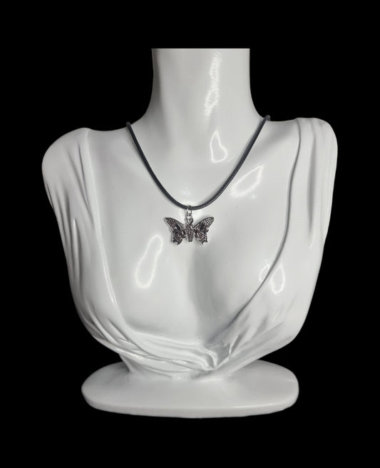 Skull Winged Moth Necklace