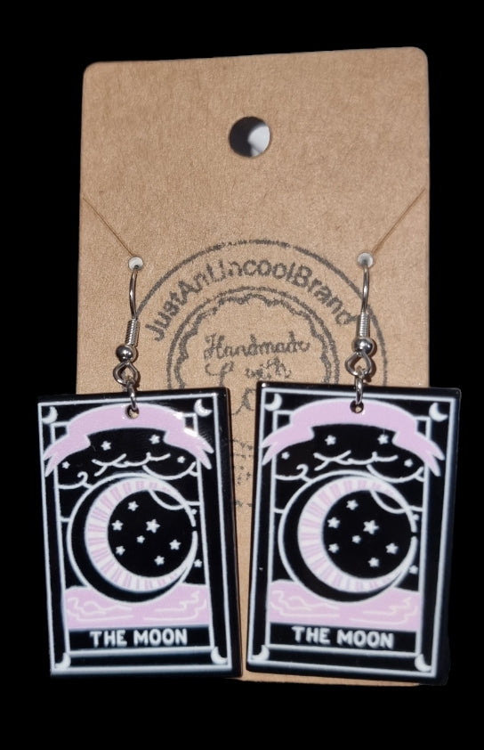 The Moon Tarot Card Earrings