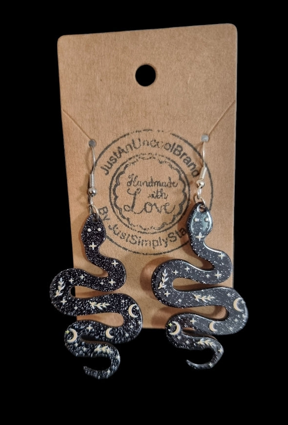 Sparkling Snake Earrings