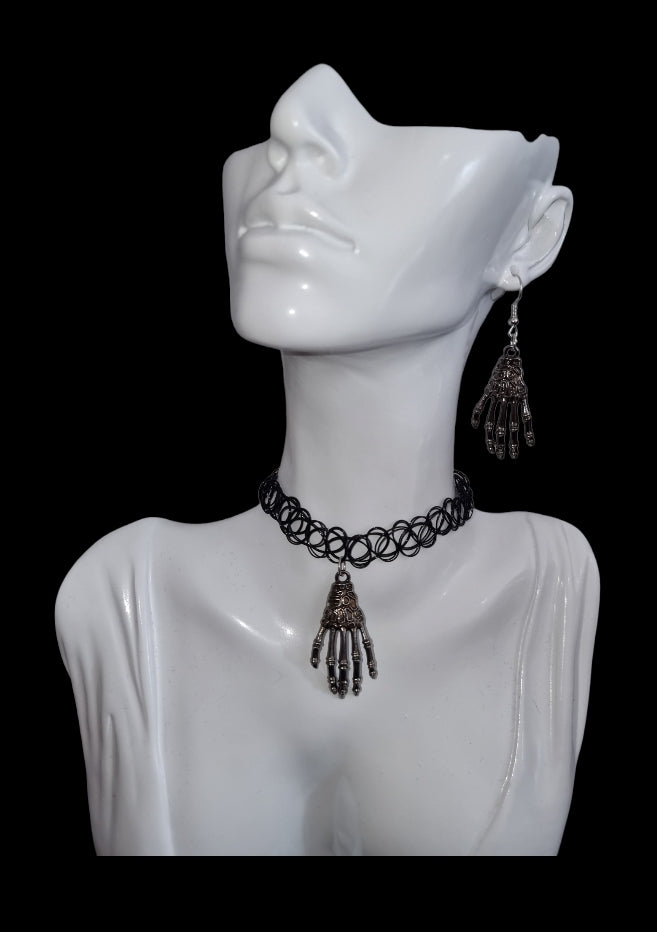 Skeleton Hand Choker