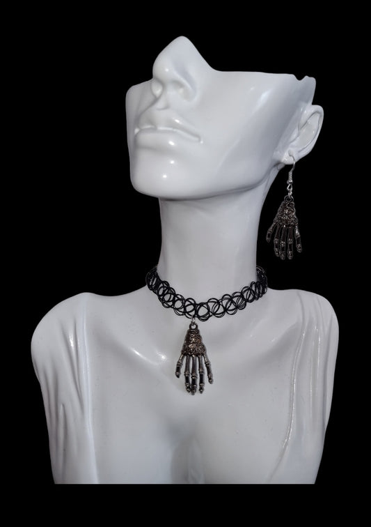 Skeleton Hand Choker